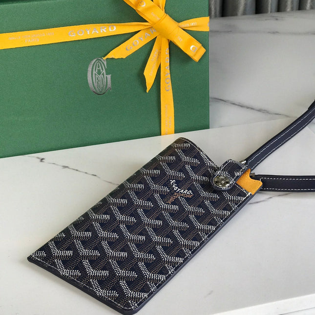 MONTMARTRE GM CASE 18 IN NAVY BLUE GOYARDINE CANVAS