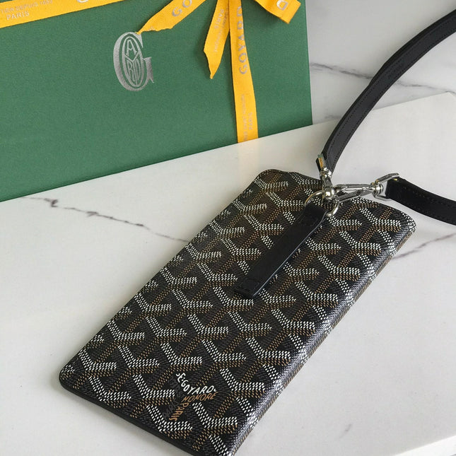 MONTMARTRE GM CASE 18 IN BLACK GOYARDINE CANVAS