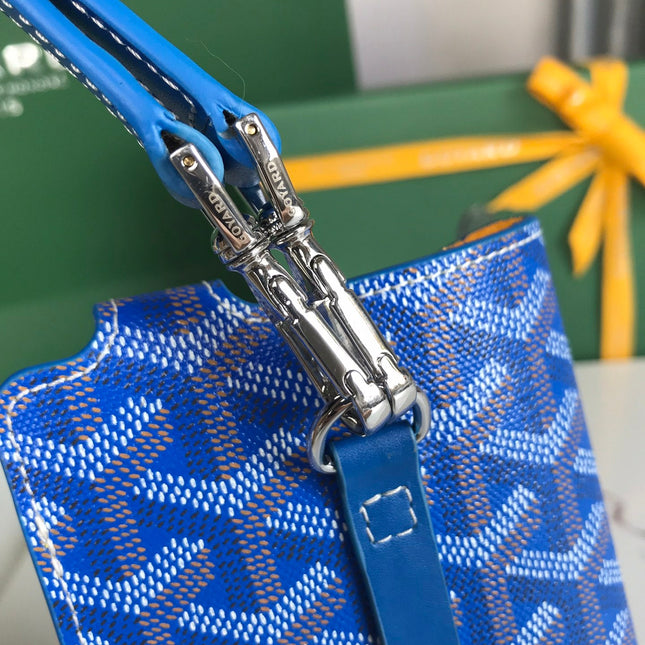 MONTMARTRE GM CASE 18 IN SAPPHIRE BLUE GOYARDINE CANVAS