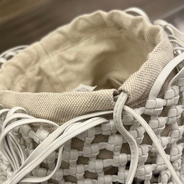 CAVALLINO 23 BAG IN WHITE LAMBSKIN