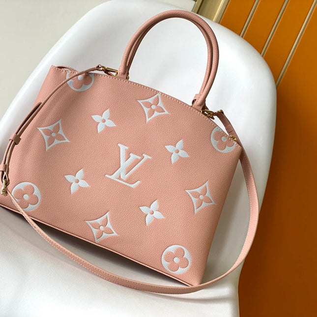PETIT PALAIS PM MEDIUM SHOULDER BAG 29 IN PINK EMBOSSED COWHIDE GOLD-TONE HARDWARE
