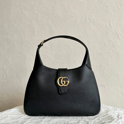 APHRODITE MEDIUM 39 SHOULDER BAG IN BLACK CALFSKIN