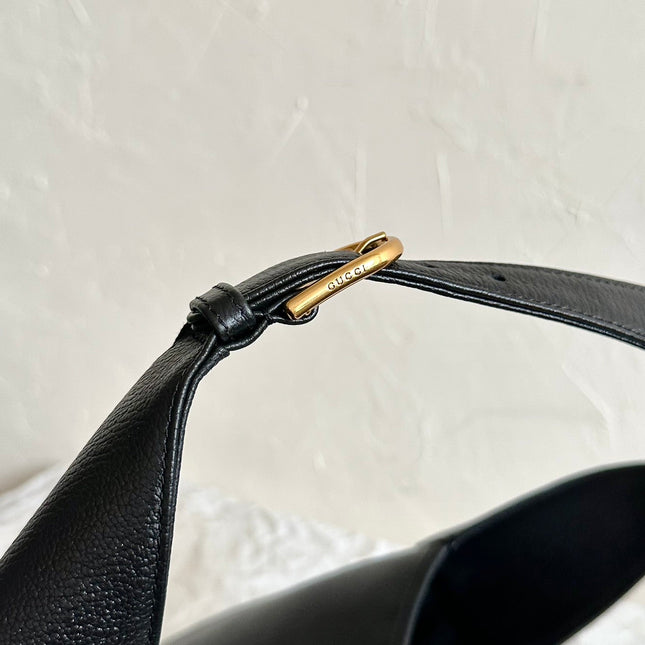 APHRODITE MEDIUM 39 SHOULDER BAG IN BLACK CALFSKIN