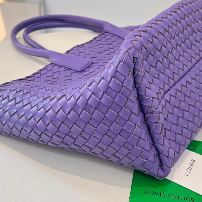 LARGE CABAT 51 IN MAUVE PURPLE LAMBSKIN