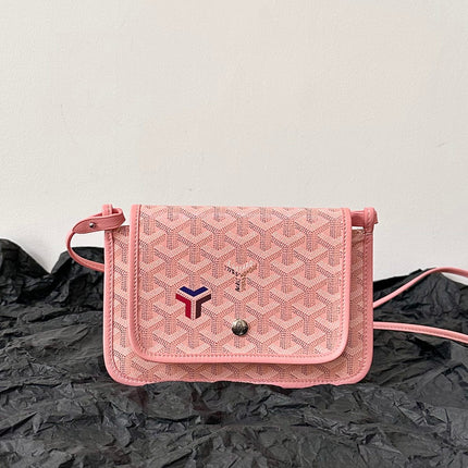 PLUMET POCKET WALLET 20 IN PINK GOYARDINE CANVAS AND LAMBSKIN TRIM
