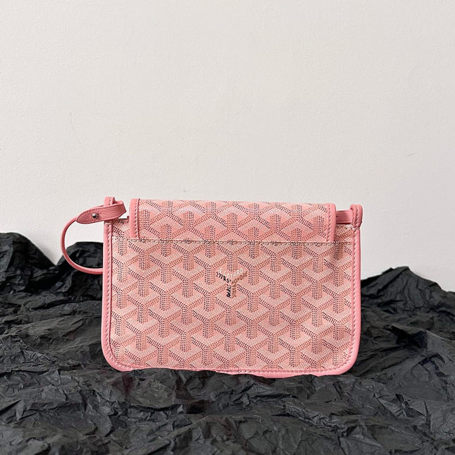 PLUMET POCKET WALLET 20 IN PINK GOYARDINE CANVAS AND LAMBSKIN TRIM