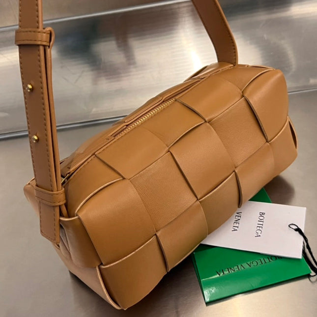 BRICK CASSETTE 28 IN BRONZE BROWN CALFSKIN