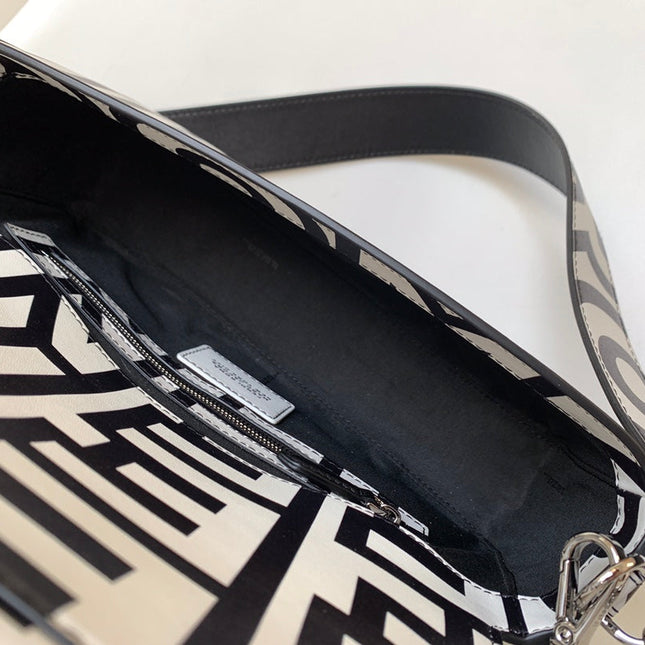Fend Roma & Marc Jacobs 27 Bag Black White Leather Shw