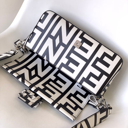 Fend Roma & Marc Jacobs 27 Bag Black White Leather Shw