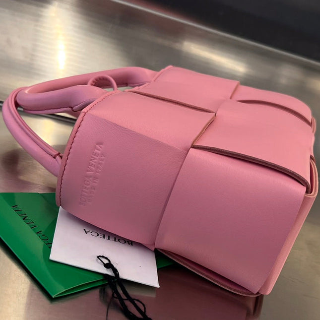 CANDY ARCO TOTE 20 IN BLUSH PINK CALFSKIN