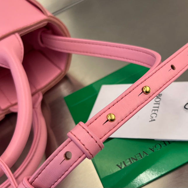 CANDY ARCO TOTE 20 IN BLUSH PINK CALFSKIN