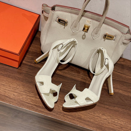 PREMIERE 105 SANDAL IN WHITE CALFSKIN