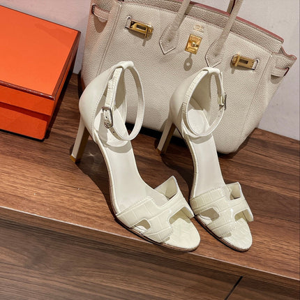 PREMIERE 105 SANDAL IN WHITE CALFSKIN