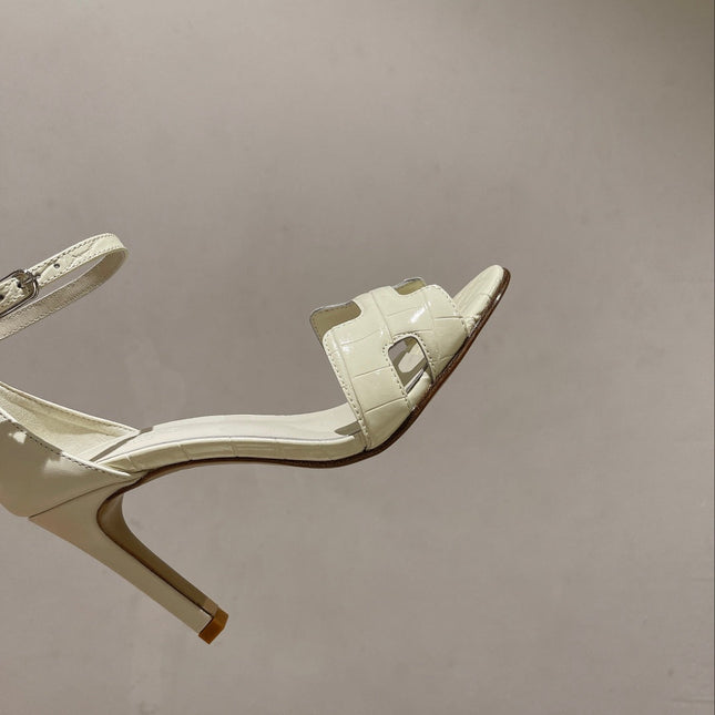 PREMIERE 105 SANDAL IN WHITE CALFSKIN