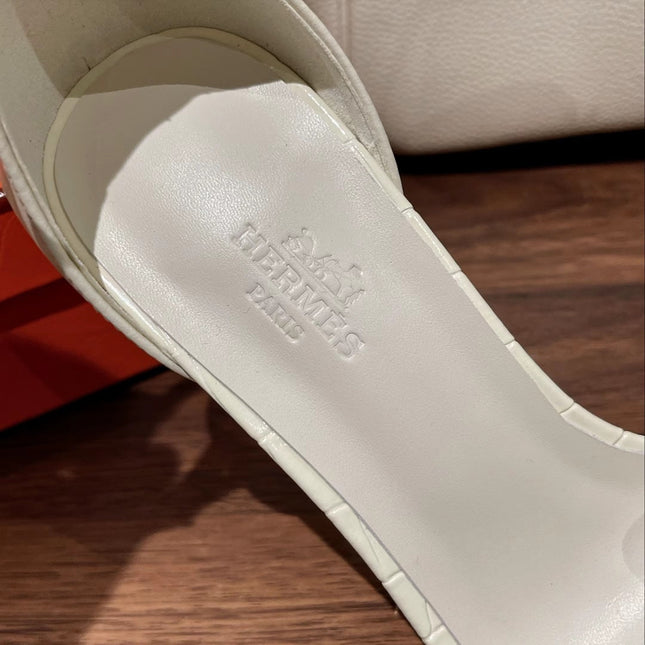 PREMIERE 115 SANDAL IN WHITE CALFSKIN