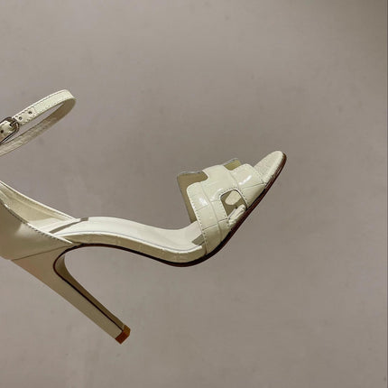 PREMIERE 115 SANDAL IN WHITE CALFSKIN