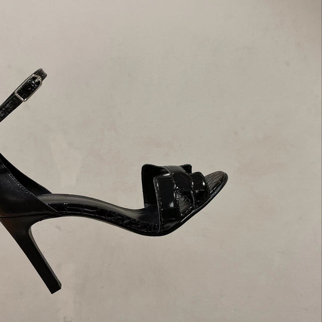 PREMIERE 105 SANDAL IN BLACK PATENT CALFSKIN