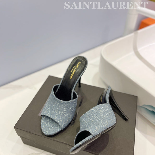 SL GOLDIE MULES STONE COLOR DENIM
