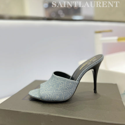 SL GOLDIE MULES STONE COLOR DENIM