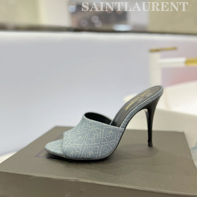 SL GOLDIE MULES STONE COLOR DENIM