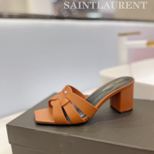 SL TRIBUTE MULES COPPER CALFSKIN