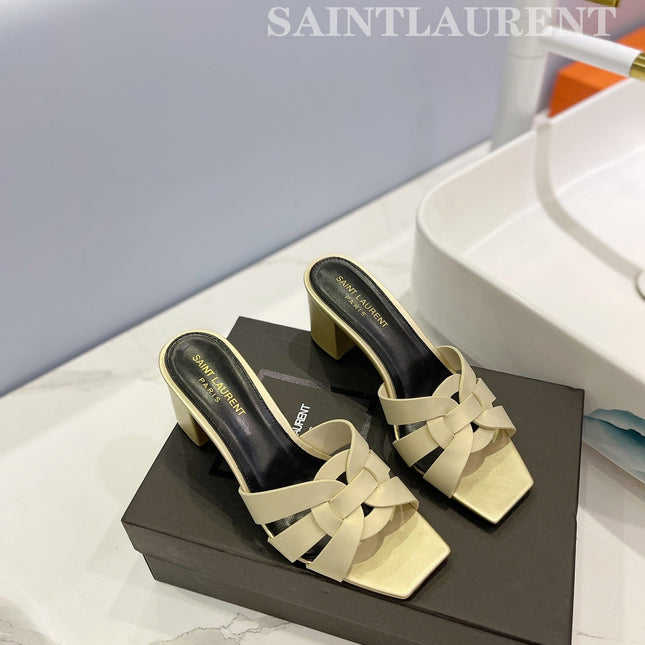 SL TRIBUTE MULES FLAX CALFSKIN
