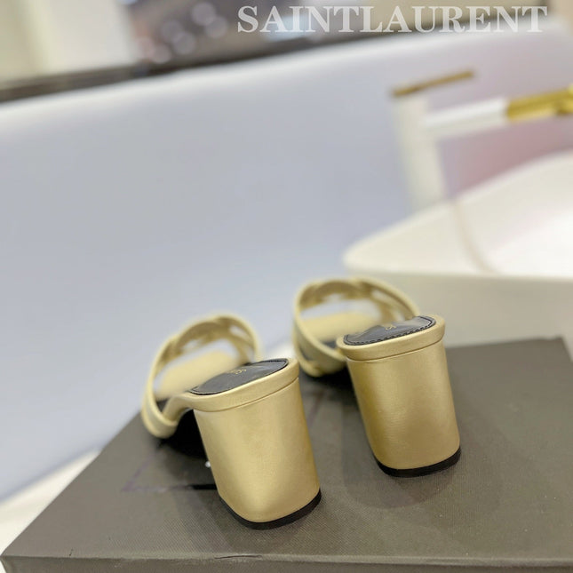 SL TRIBUTE MULES FLAX CALFSKIN