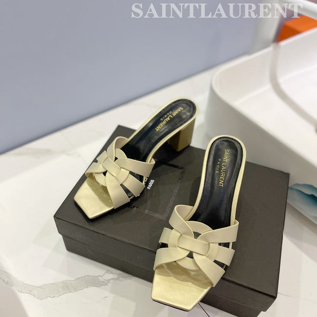 SL TRIBUTE MULES FLAX CALFSKIN
