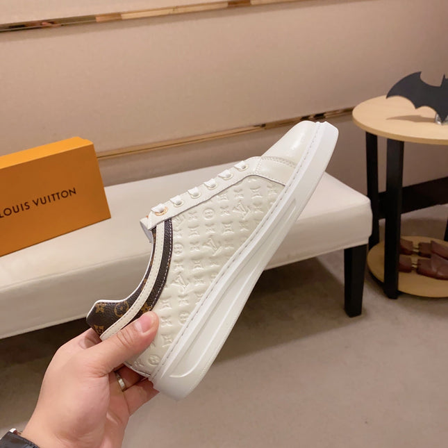 LV RIVOLI SNEAKER WHITE MINI MONOGRAM-EMBOSSED CALFSKIN