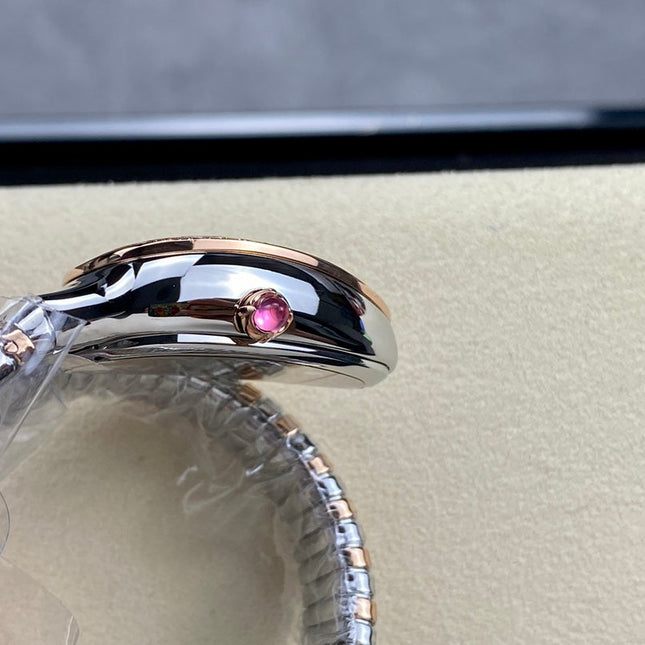 SERPENTI TUBOGAS QUARTZ ROSE GOLD AND STEEL CASE