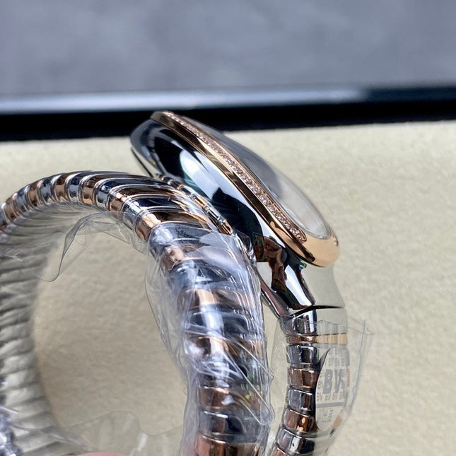 SERPENTI TUBOGAS QUARTZ ROSE GOLD AND STEEL CASE