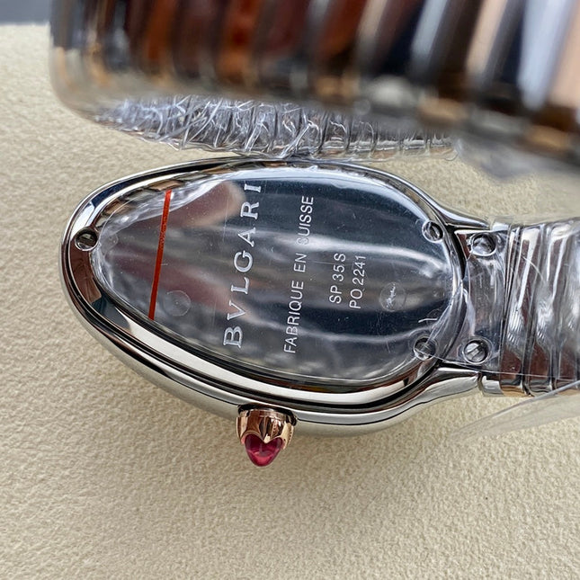 SERPENTI TUBOGAS QUARTZ ROSE GOLD AND STEEL CASE