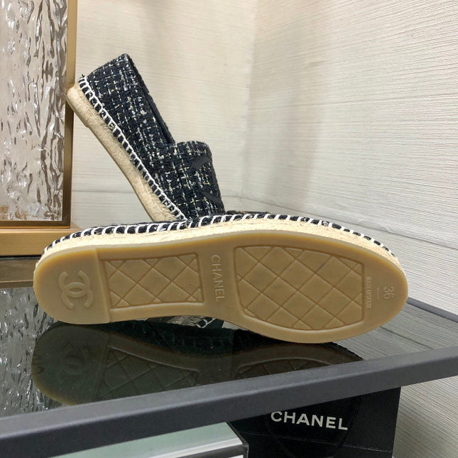 LOAFER IN BLACK MIX WHITE WOOL TWEED