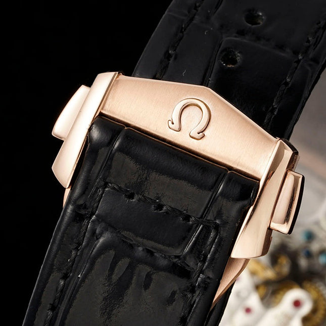 SPEEDMASTER MOONWATCH PROFESSIONAL 42 MM ROSE GOLD CASE ON BLACK LEATHER STRAP