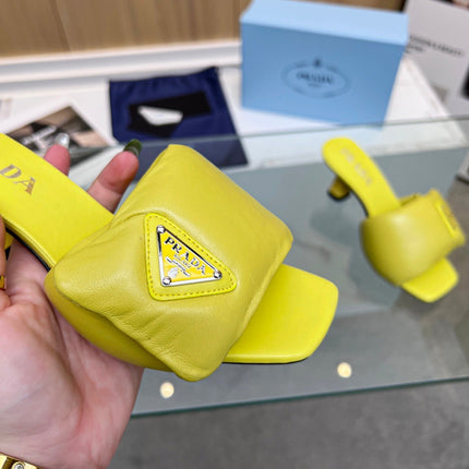 PRA SOFT PADDED NAPPA SANDALS 60 LEMON LAMBSKIN