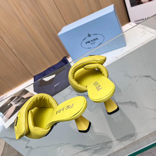 PRA SOFT PADDED NAPPA SANDALS 60 LEMON LAMBSKIN