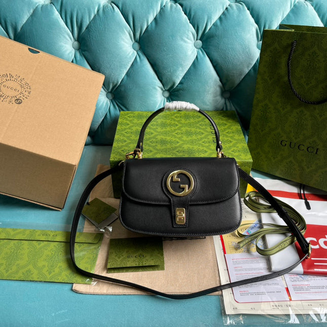 BLONDIE 23 TOP-HANDLE BAG BLACK CALFSKIN