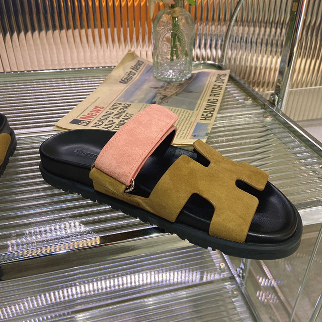 CHYPRE SANDAL ARMY MIX LIGHT PINK SUEDE