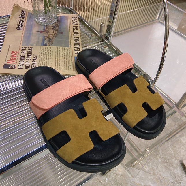 CHYPRE SANDAL ARMY MIX LIGHT PINK SUEDE