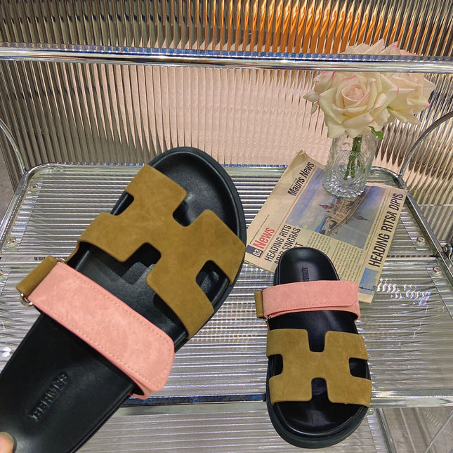CHYPRE SANDAL ARMY MIX LIGHT PINK SUEDE