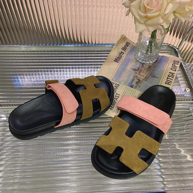CHYPRE SANDAL ARMY MIX LIGHT PINK SUEDE