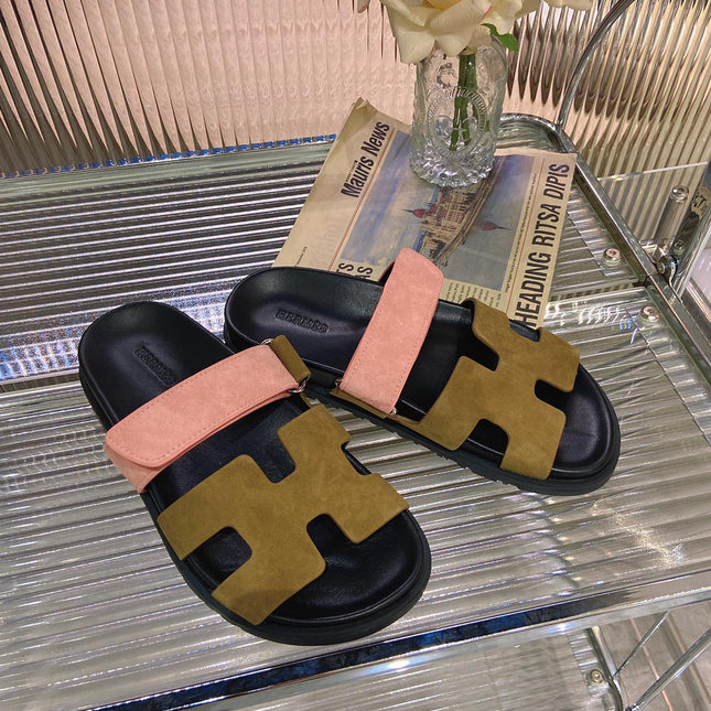 CHYPRE SANDAL ARMY MIX LIGHT PINK SUEDE