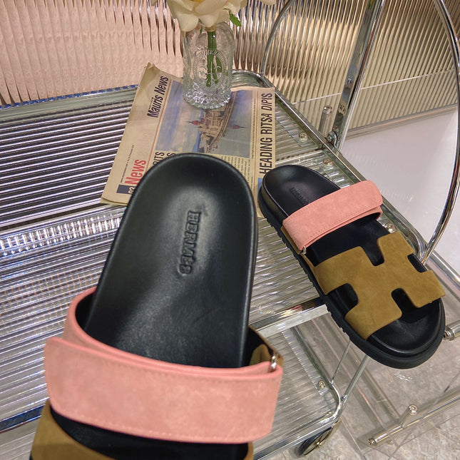 CHYPRE SANDAL ARMY MIX LIGHT PINK SUEDE