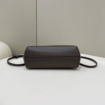 FENDI FIRST MEDIUM 26 BAG IN CHOCOLATE BROWN CALFSKIN WITH GOLD HARDWARE