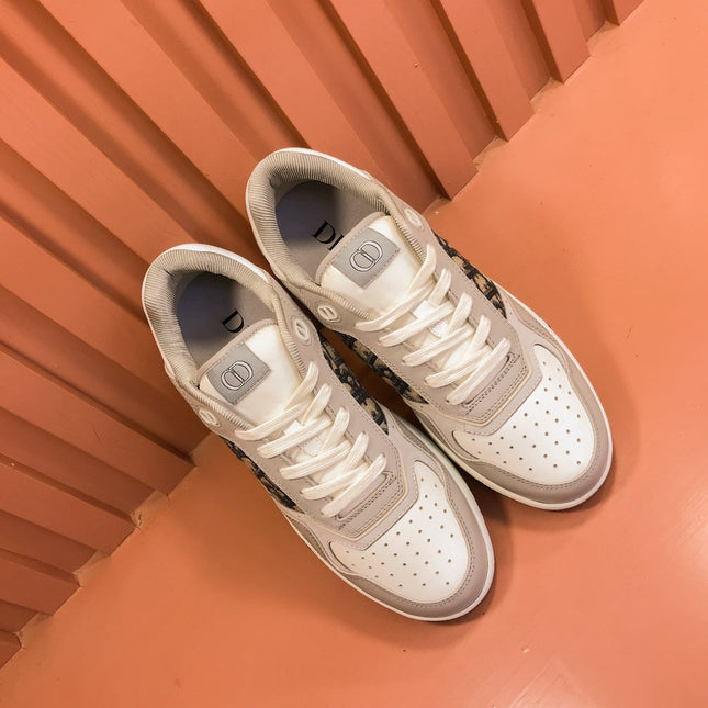 CD B27 LOW-TOP SNEAKER GRAY-BEIGE CALFSKIN