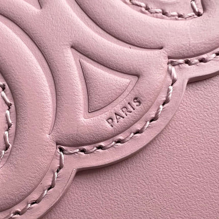 COSMETIC CASE 9 SMOOTH CALFSKIN PINK PASTEL BAG