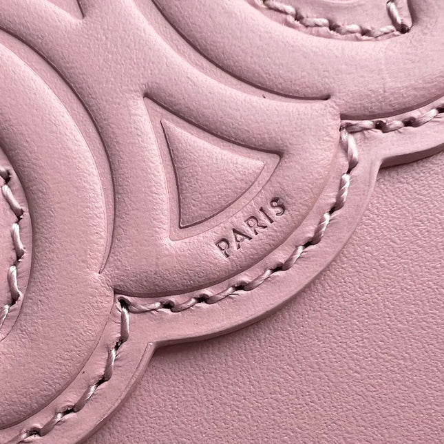 COSMETIC CASE 9 SMOOTH CALFSKIN PINK PASTEL BAG