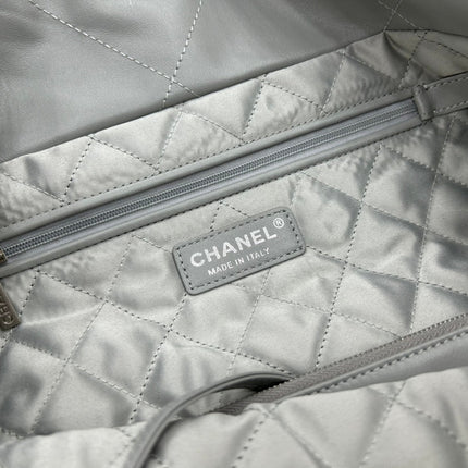 CC LARGE 42 HANDBAG IN GREY CALFSKIN SILVER HARDWARE