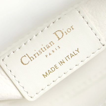 LADY D-JOY MICRO 16 IN WHITE LAMBSKIN