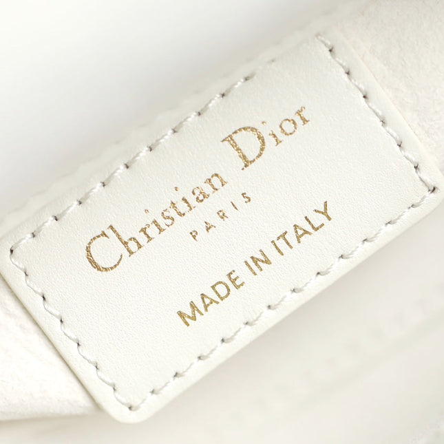 LADY D-JOY MICRO 16 IN WHITE LAMBSKIN